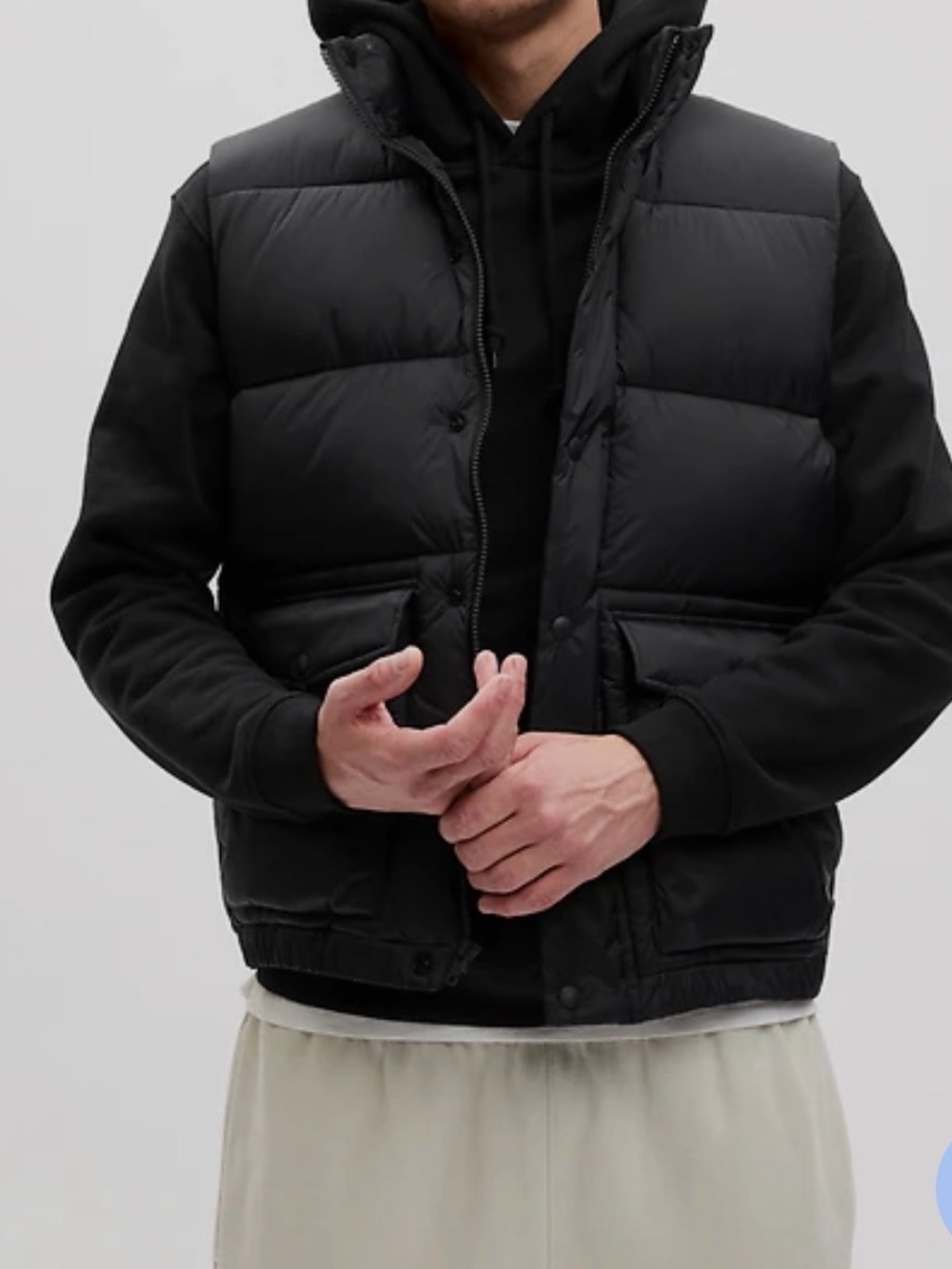 GAP Black Quilted Puffer Vest